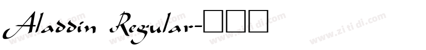 Aladdin Regular字体转换